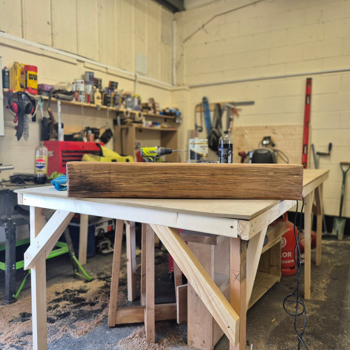 Rustic Oak Mantel Beam - 10cm x 15cm - A.B Woodworking