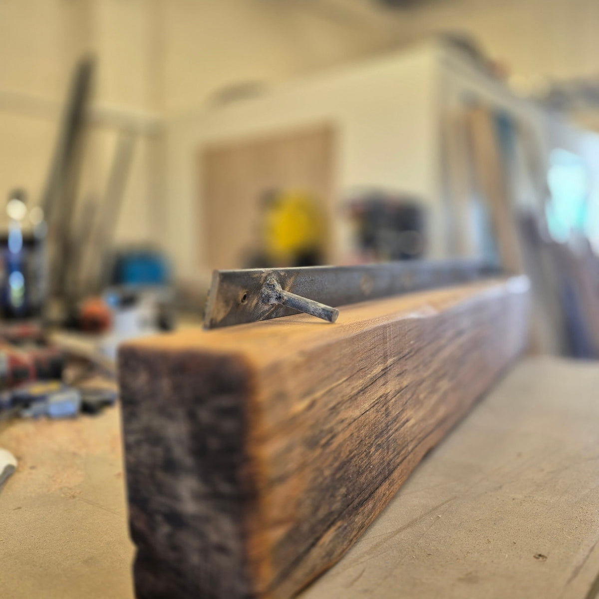 Rustic Oak Mantel Beam - 10cm x 15cm - A.B Woodworking