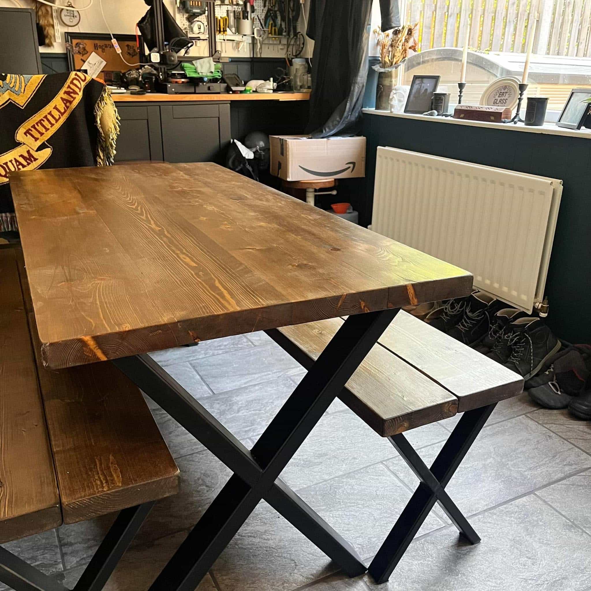 Stockton X-Leg Dining Table - 67.5cm Wide - A.B Woodworking
