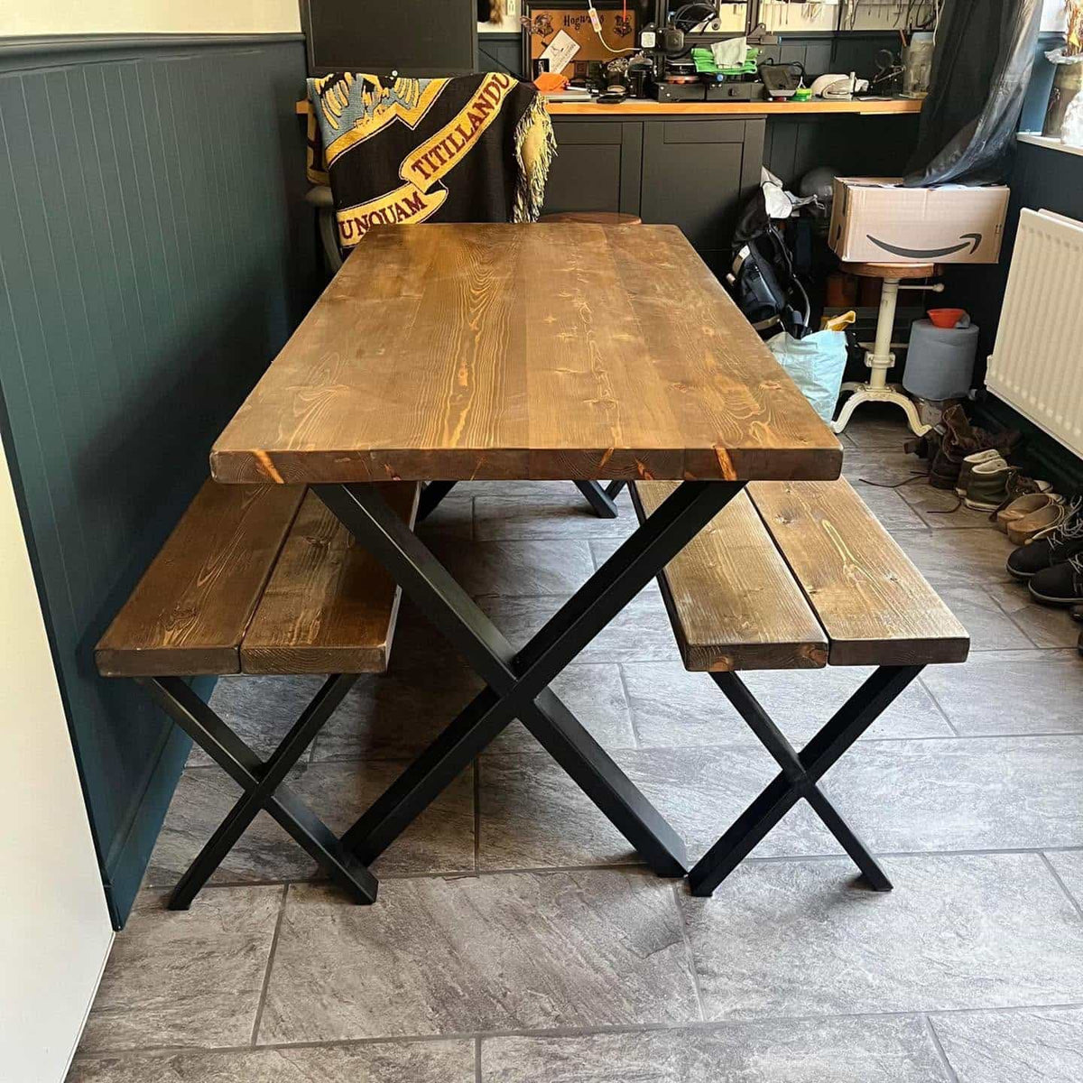 Stockton X-Leg Dining Table - 67.5cm Wide - A.B Woodworking
